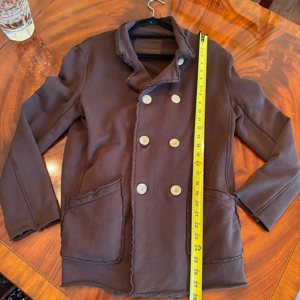 Frank & Eileen Belfast Sweatshirt Peacoat Triple Fleece Irish Chocolate S
